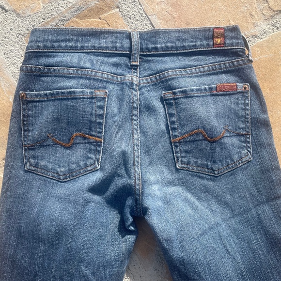 7 For All Mankind Womens Indigo Wash Bootcut Jeans (Size 25) - Picture 8 of 8